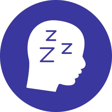 Uyuyordum. Web simgesi basit illüstrasyon