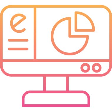 Veri analizi. Web simgesi basit illüstrasyon