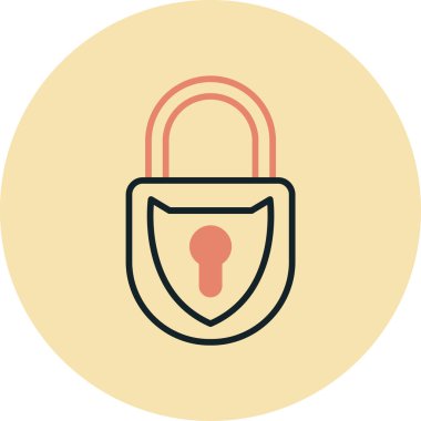 ikon vektör illüstrasyonunu kilitle