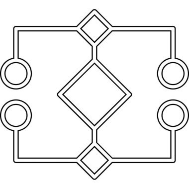 Siyah ve beyaz simgesinin vektör illüstrasyonu