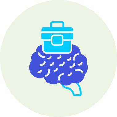 Beyin. Web simgesi basit illüstrasyon