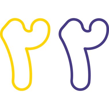 beyaz arkaplanda renk çizgisi simgesi izole edildi