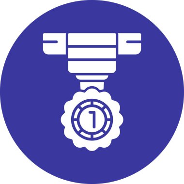 Madalya ikon vektör illüstrasyonu