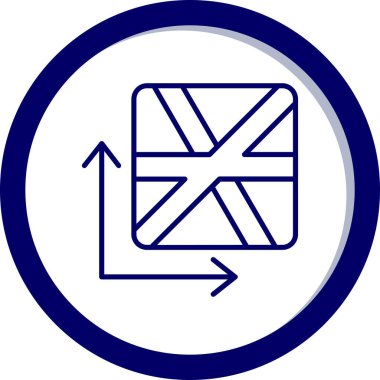 Bir yolun modern simgesinin vektör illüstrasyonu