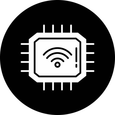 Çip simgesi vektör illüstrasyonu