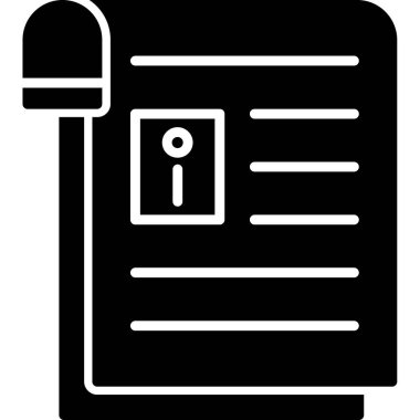 mikrofon simgesi, vektör illüstrasyonlu belge