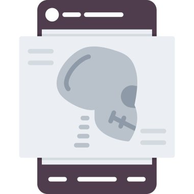 akıllı telefonun yassı tasarım modern vektör simgesi