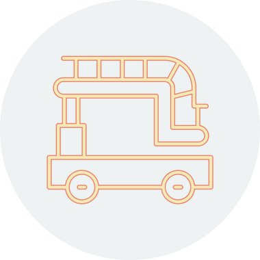 Modern b 'nin vektör illüstrasyonu bus simgesinden yoksun