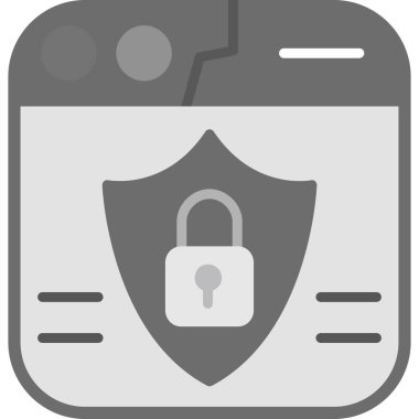 asma kilit güvenlik simgesi ana hat biçiminde