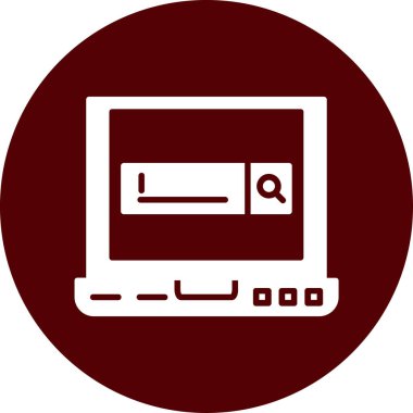 Dizüstü bilgisayar simgesi vektör çizimi