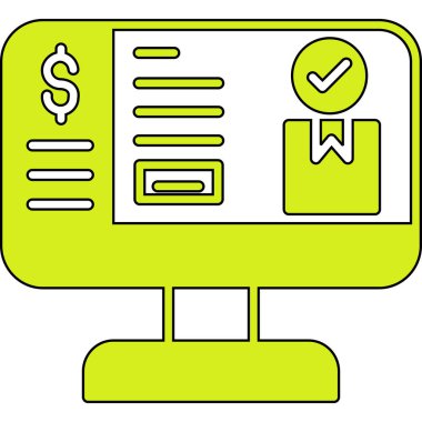 Ödeme listesi simgesi. özet ödeme listesi vektör rengi düz izole