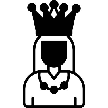 Dişi taç simgesi, basit stil