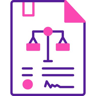 Yasal belge. Web simgesi vektör illüstrasyonu