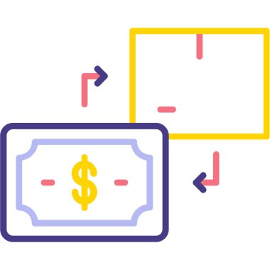 Para için. Web simgesi basit illüstrasyon