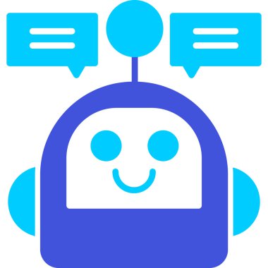 Bir robot simgesinin vektör illüstrasyonu