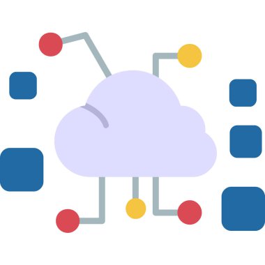 Bulut hesaplama. Basit tasarım vektörü illüstrasyonu