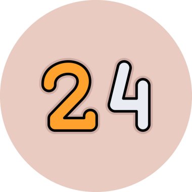 2 sayı simgesi vektör illüstrasyonu