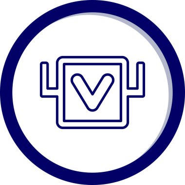 Simge, vektör illüstrasyonunu kontrol et