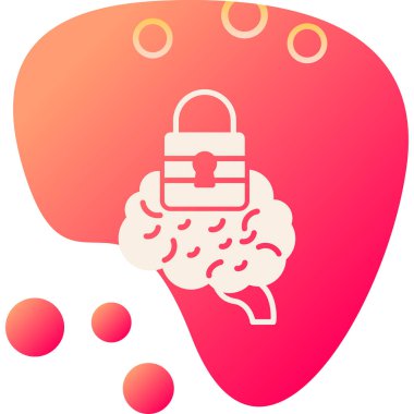 Basit vektör illüstrasyon beyni