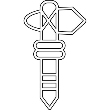 Tek izole edilmiş simgenin vektör illüstrasyonu