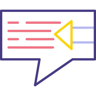 konuşma kabarcığı vektör çizimi