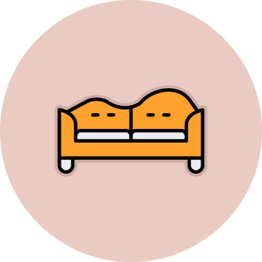 kanepe ikonu vektör illüstrasyonu