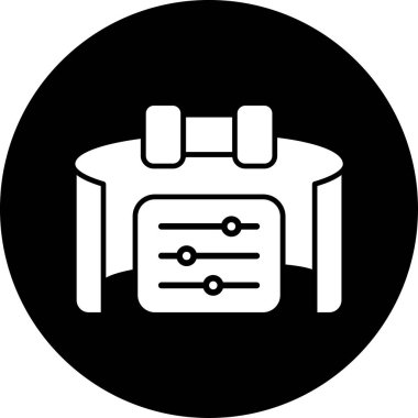 Sırt çantası simgesinin vektör çizimi