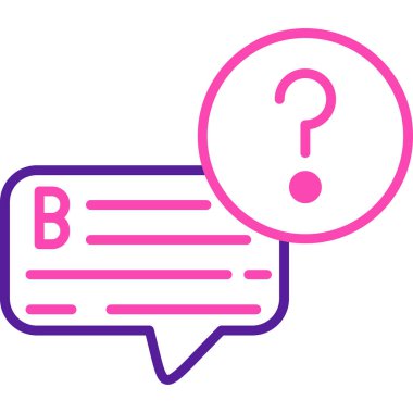 Soru işareti. Basit tasarım