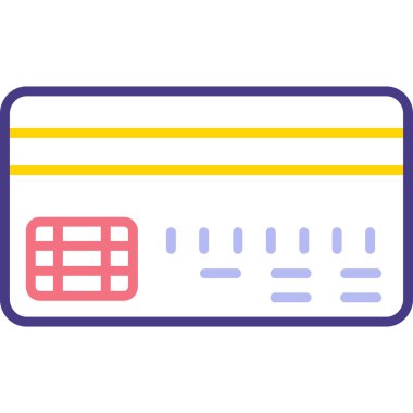 Kredi kartı ikonu vektör illüstrasyonu