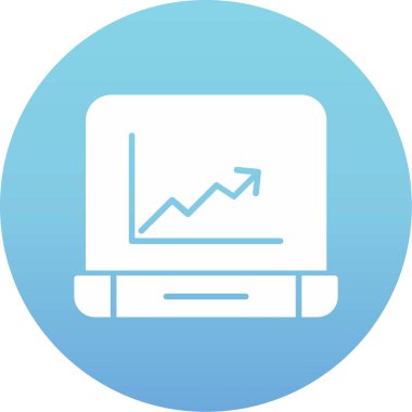 Büyüme grafiğini gösteren dizüstü bilgisayar