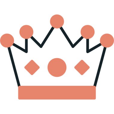 Taç. Web simgesi basit illüstrasyon