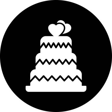 Kolayca düzenleyebilen ve düzenleyebilen doğum günü pastası vektörü simgesi