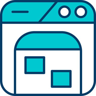 Mutfak ve mutfak simgesi, vektör illüstrasyonu