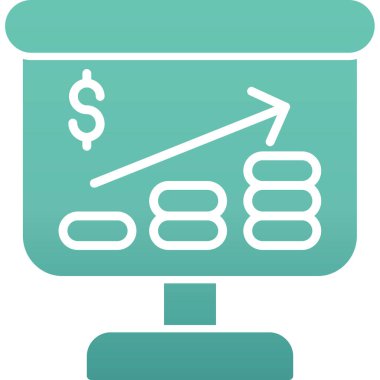 İş ve finans simgesinin vektör illüstrasyonu
