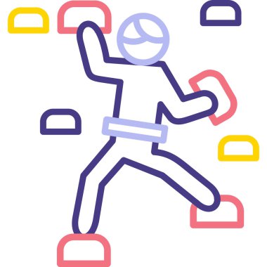 Atlıyorum. Web simgesi basit illüstrasyon