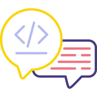 Konuş. Web simgesi basit illüstrasyon