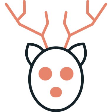 Geyik. Web simgesi basit illüstrasyon