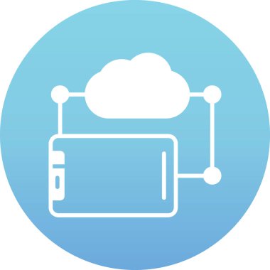 Bulut simgesi vektör illüstrasyonu