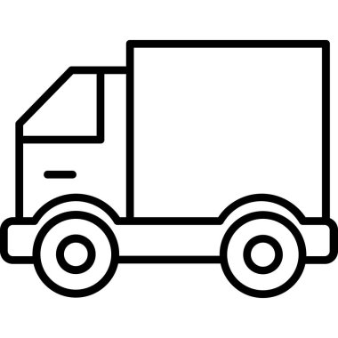 Teslimat kamyonunun basit taslağı