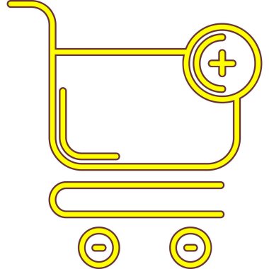 Alışveriş sembollü bir araba.