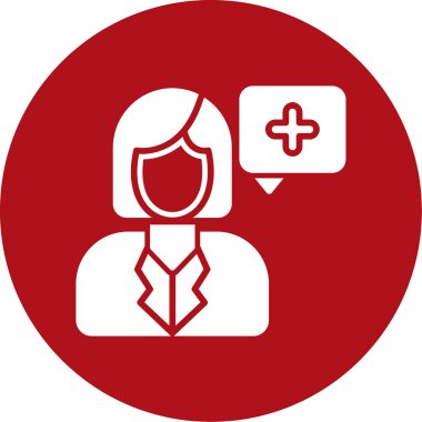 Doktor. Web simgesi basit illüstrasyon