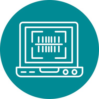 Dizüstü bilgisayar simgesi vektör çizimi