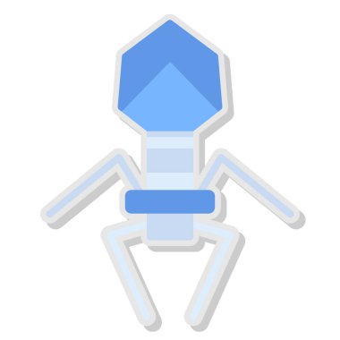 Mavi ve beyaz karıncaların vektör çizimi