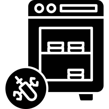 Ana hatlar biçiminde donanım onarım hizmeti simgesi