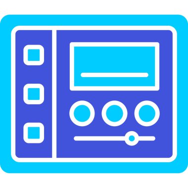 Elektronik. Web simgesi basit illüstrasyon