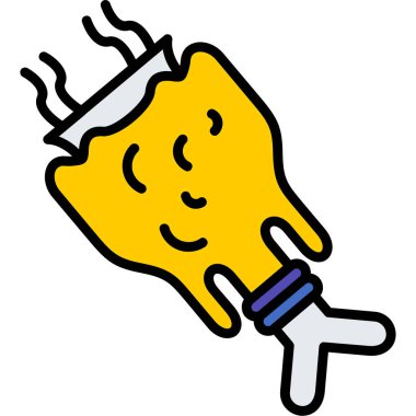 Beyaz arkaplanda vektör, çizgi film karakteri karikatürü