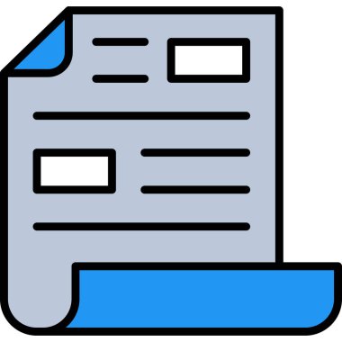 Belge kağıt dosya simgesi