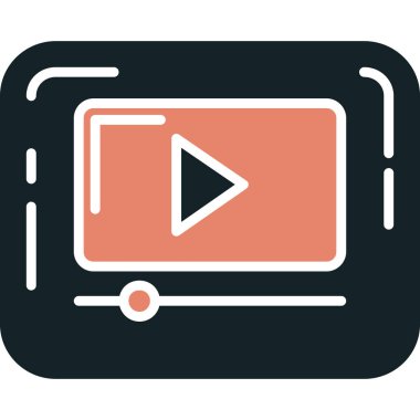 video simgesi vektör illüstrasyonu