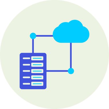 veri sunucusu. Web simgesi basit illüstrasyon