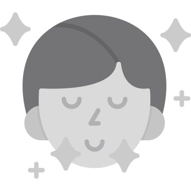 Mutlu kadın yüzü simgesi